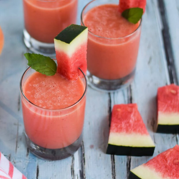 WATERMELON PEACH SMOOTHIE #drinks #hotsummer