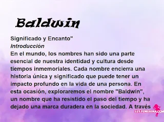 significado del nombre Baldwin