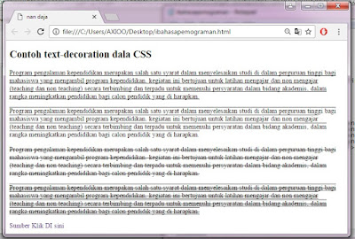 contoh text-decoration dalam CSS