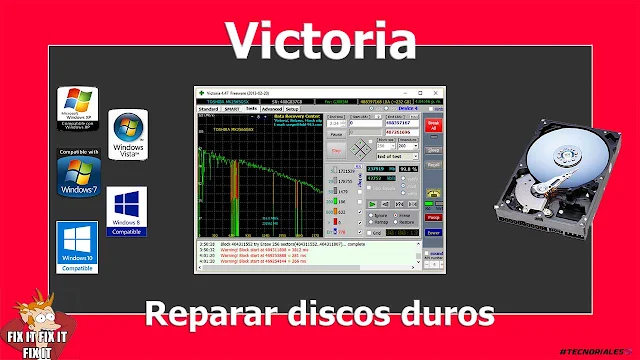 victoria reparar disco duros