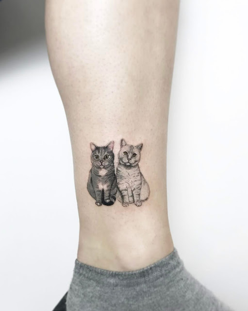 tatuagens femininas de gatos