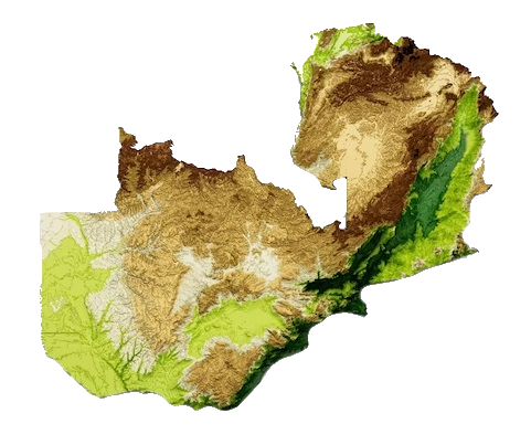 Zambia Relief Map