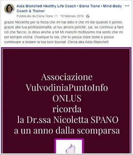 In Ricordo della Dr.ssa Nicoletta Spano, Ostetrica: Un pensiero per te, Nicoletta, a te che mi dài forza ogni giorno:    persone e professionisti come tu sei stata, vivono per sempre!    Grazie Nicoletta per la forza che mi hai dato e che mi dai quando ti penso, grazie alla tua professionalità, al tuo amore perché, sai, se continuo a fare ciò che faccio, lo devo anche a te!    Mi manchi moltissimo ma sento che mi sei sempre vicina.    Ovunque tu sia, che tu possa stare bene e possa continuare a inviare la tua luce buona!