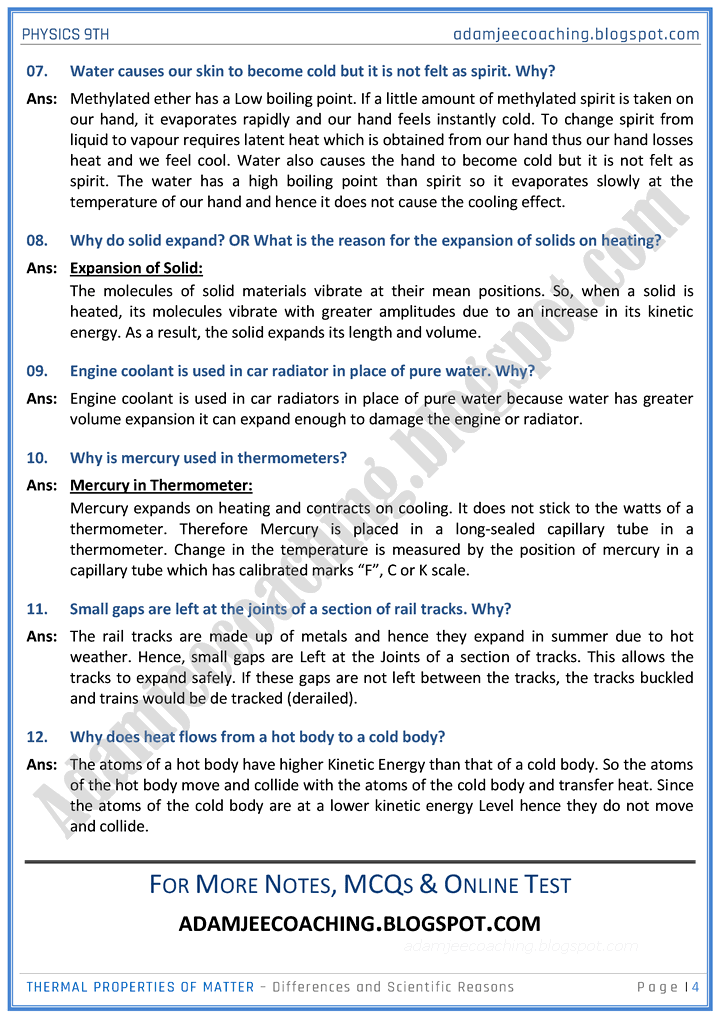 thermal-properties-of-matter-differences-and-scientific-reasons-physics-9th