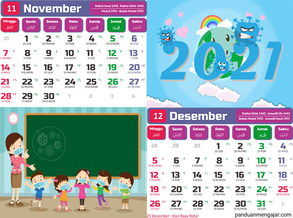 kalender nopember desember 2021