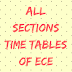 ECE TIME TABLES OF ALL SECTIONS 