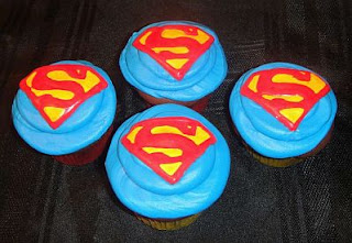 Cupcakes de Superman para Fiestas Infantiles