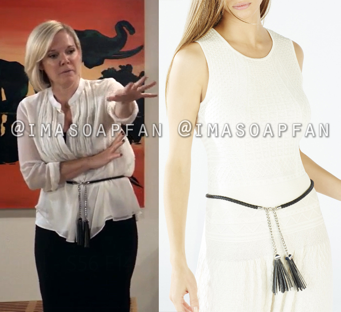 Ava Jerome, Maura West, Braided Faux Leather Tassel Belt, General Hospital, GH