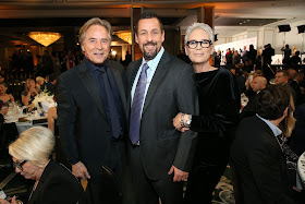 (L-R) Don Johnson, Adam Sandler, and Jamie Lee Curtis attend AARP The Magazine's 19th Annual Movies For Grownups Awards at Beverly Wilshire, A Four Seasons Hotel on January 11, 2020 in Beverly Hills, California.