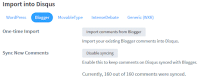 Import comments from blogger