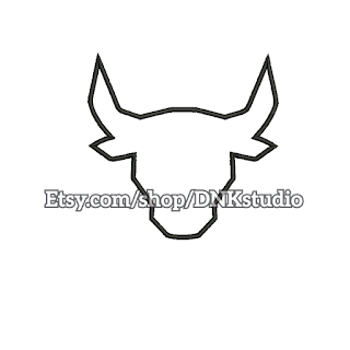 Bull Head Embroidery Design