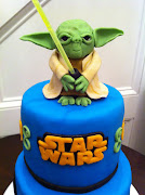 . make a Yoda/Star Wars cake for her twins that are turning 8 years old.