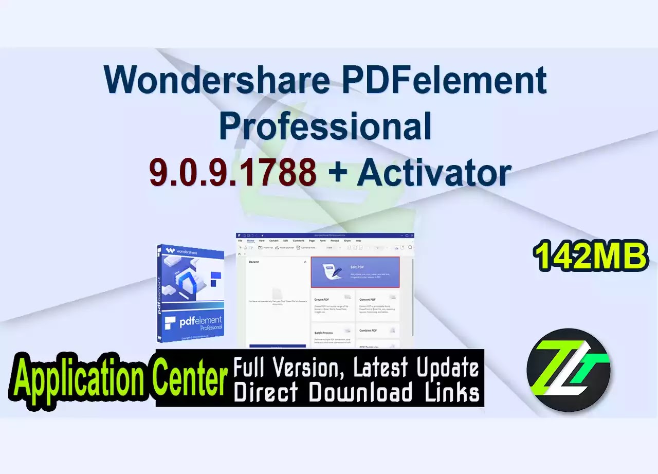 Wondershare PDFelement Professional 9.0.9.1788 + Activator