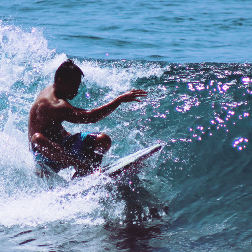 Surfers North Shore Oahu Hawaii