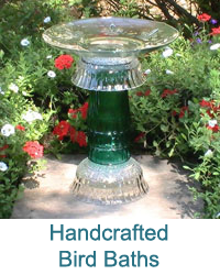 Handcrafted Bird Baths & Feeders