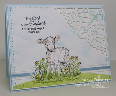 ODBD The Shepherd, ODBD Custom Little Lamb Die, ODBD Custom Decorative Corners Dies, Card Designer Angie Crockett