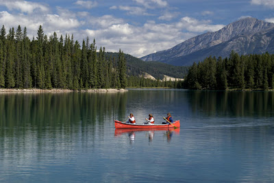 Canoeists on Medicine Lake