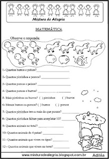 Atividades de matemática para educação infantil