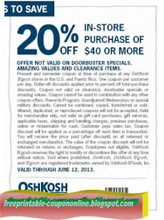 Free Printable OshKosh B'gosh Coupons