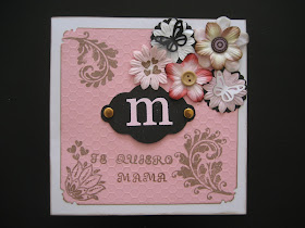 tarjeta día de la madre con flores scrapbooking