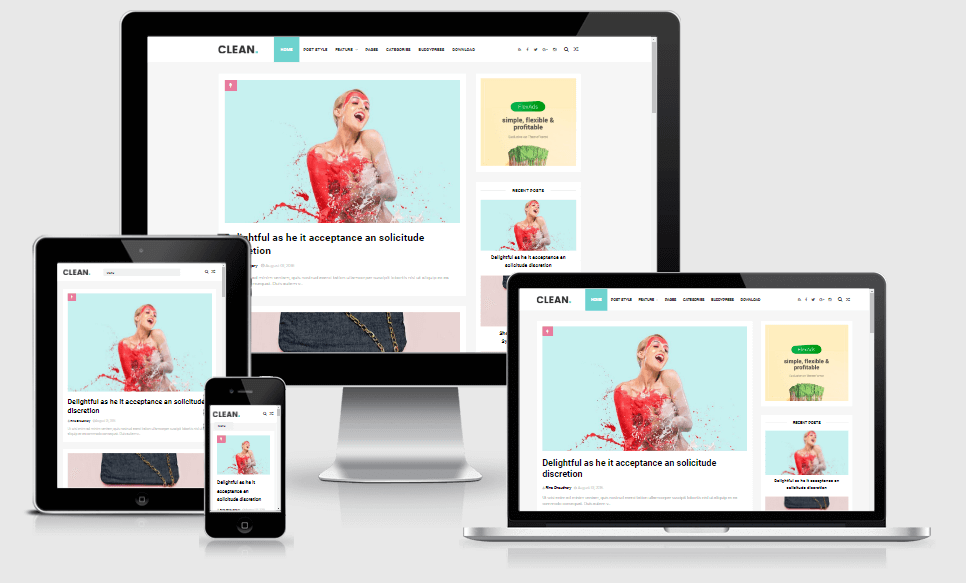 Clean - Responsive Blogger Template 2018