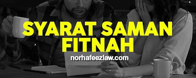 saman fitnah, defamation, syarat saman malu