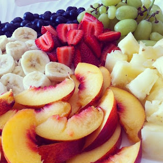 sliced up fresh fruit