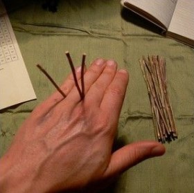 I Ching reading using rods