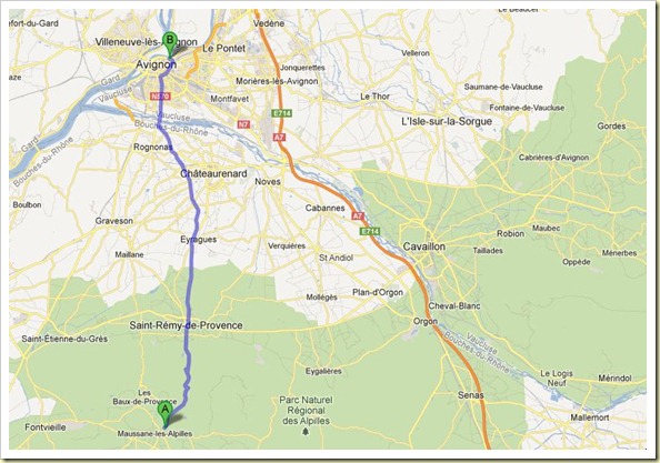 Mapa Avignon