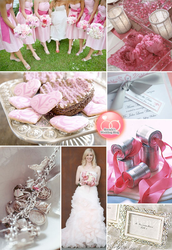 Down The Aisle Weddings Events Color Palette Light Pink Silver Black