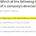 Which of the following is NOT the responsibility of a company’s directors?