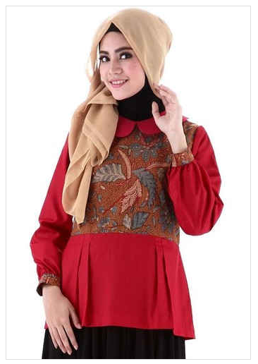 Model Baju Batik  Muslim  Wanita Kantor  2021 Tren Fashion