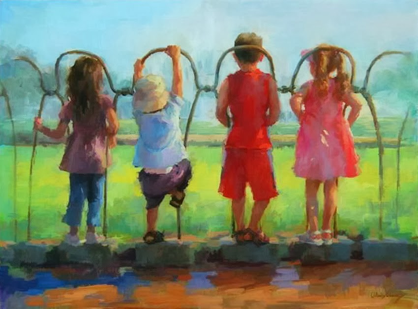 Beautiful Childhood Paintings by Marci Oleszkiewicz | American Artist