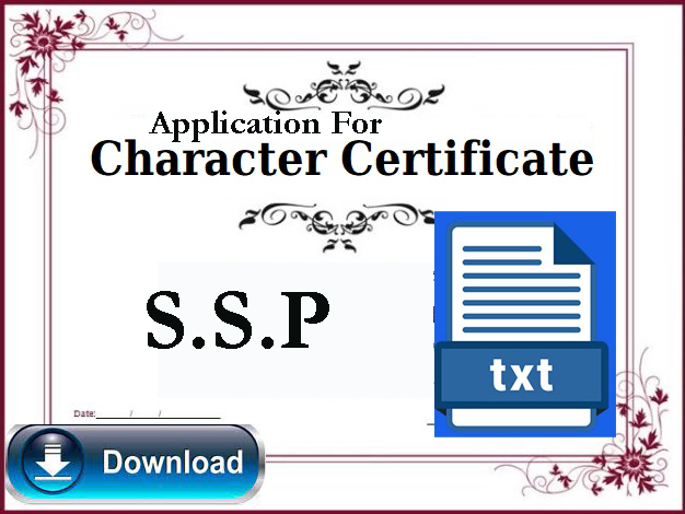 SSP CHARACTER CERTIFICATE APPLICATION WORD FILE