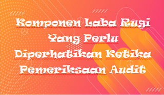 Komponen Laba Rugi Yang Perlu Diperhatikan Ketika Pemeriksaan Audit