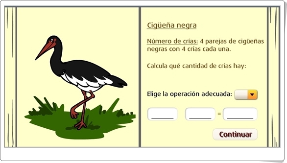 "Elegir la operación adecuada" (Juego de Resolución de Problemas de Primaria)