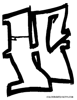 Graffiti design letters H