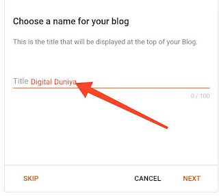 Blogger's Title Name