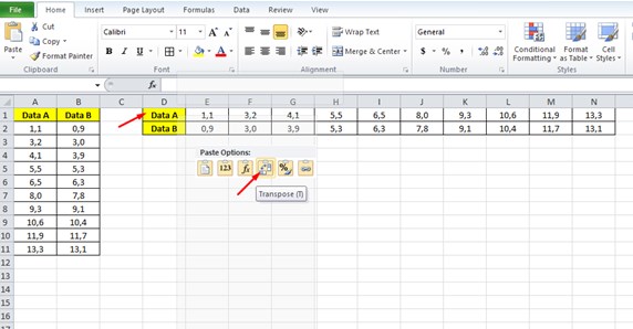 Merubah Kolom Menjadi Baris Di Excel Menggunakan Paste Transpose