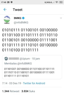 Cuitan Rumus Cinta BMKG, Trigonometri Berbalas Binary