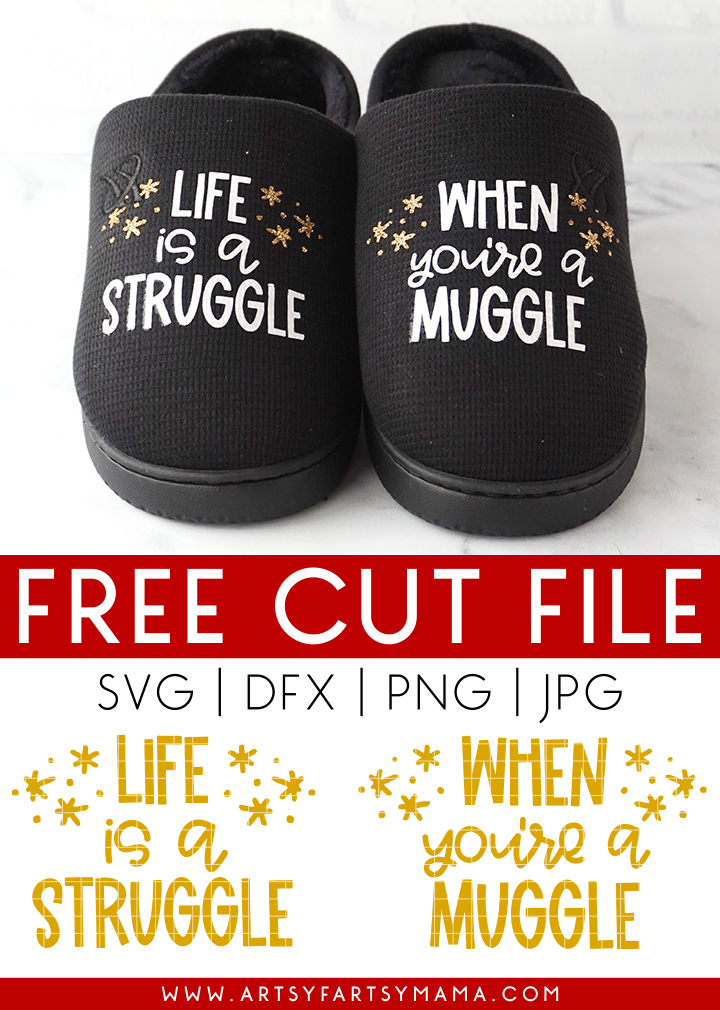 Harry Potter Muggle Slippers with Free Cut File