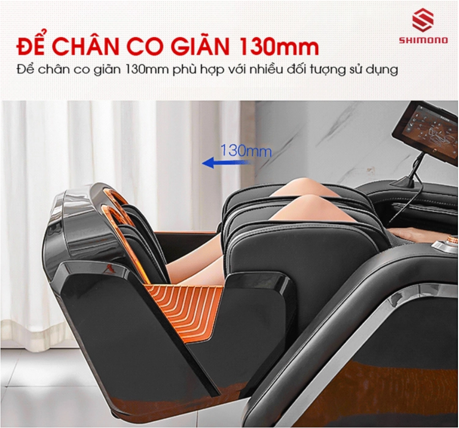 Ghế Massage Shimono Leon H-801 Black Golden