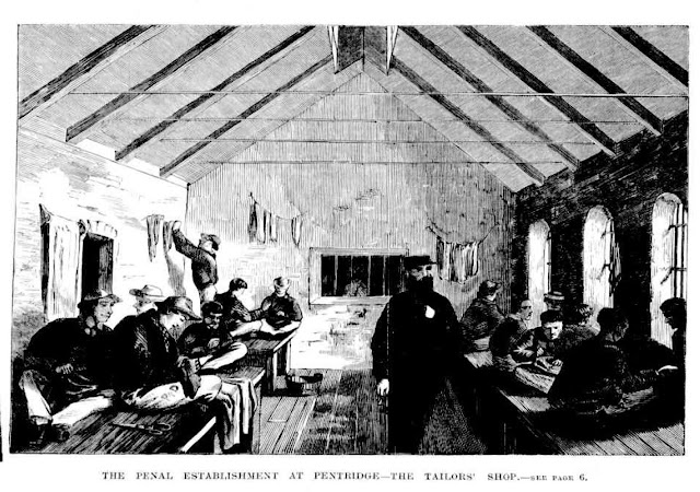 The Penal Establishment at Pentridge - The Tailors' Shop 1867