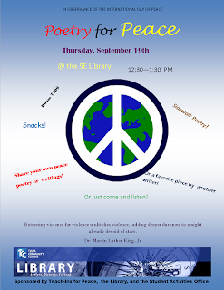 Poetry for Peace Thursday September 19th