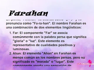 significado del nombre Farahan