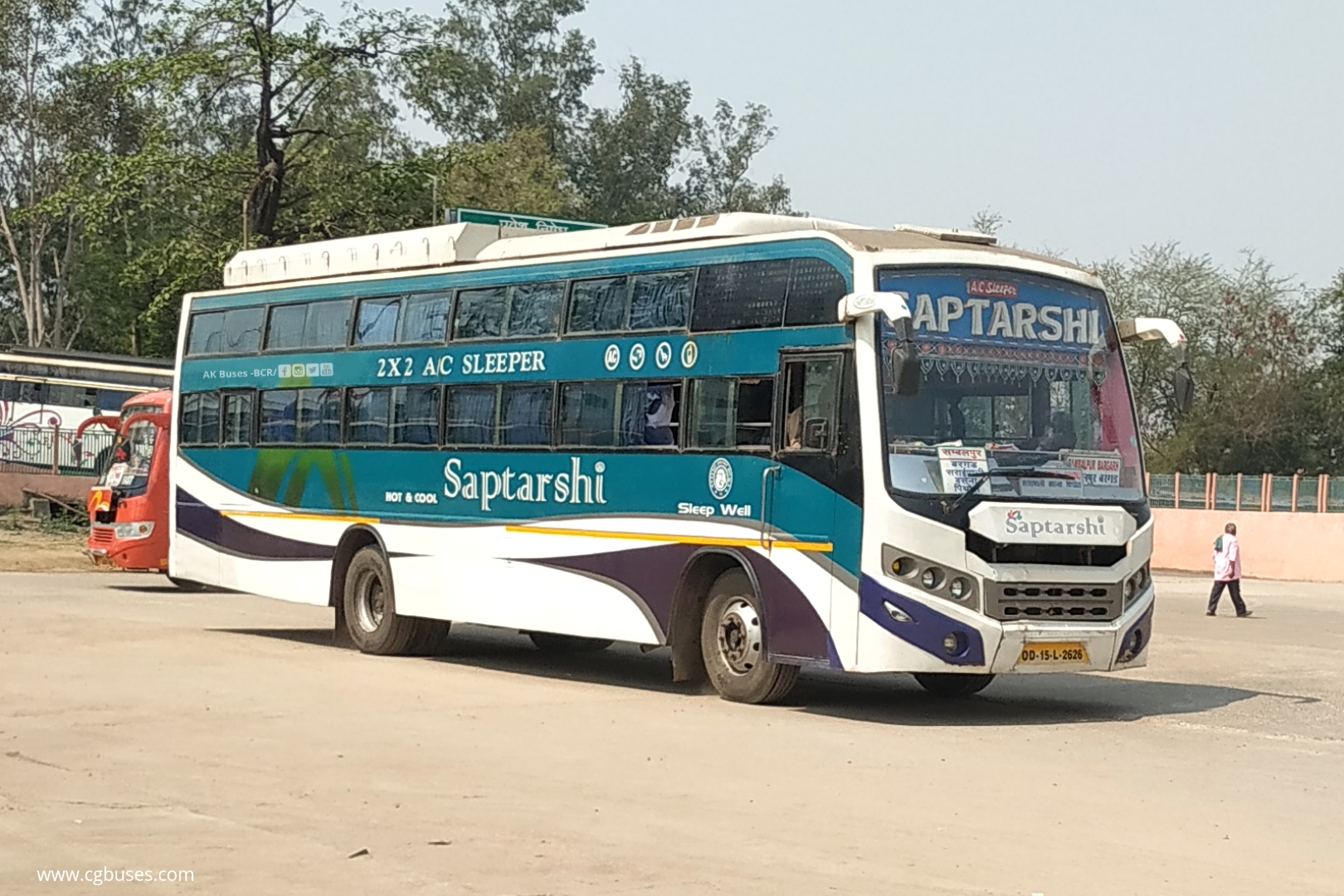Saptarshi Roadways Raipur To Sambalpur Bus Image