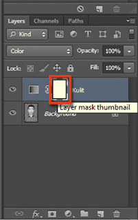 Layer mask thumbnail aktif