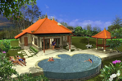 Desain Eksterior Rumah Villa 