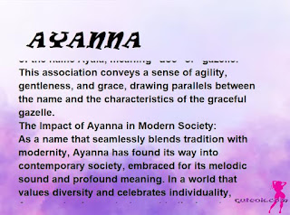 ▷ meaning of the name AYANNA (✔)