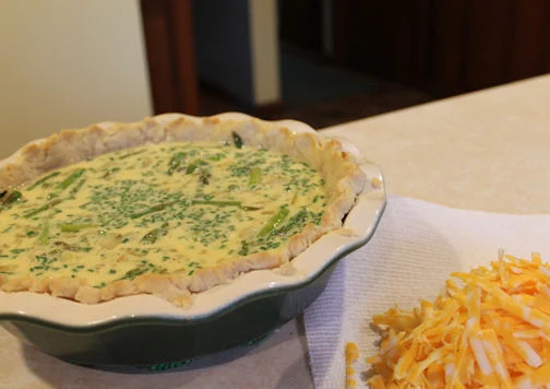 The Asparagus Quiche before Baking